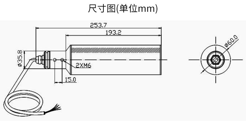 米科MIK-PSS100在線污泥濃度計(jì)傳感器尺寸
